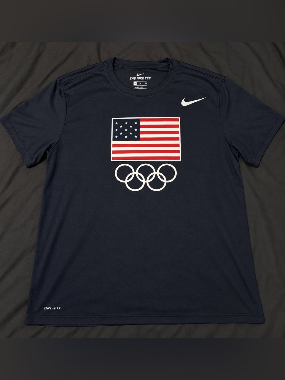 Nike Men’s Navy American Flag Olympic Dri-FIT Tee